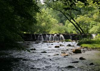 A waterfall in a state park
