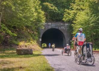 Rail Trail Biking Family