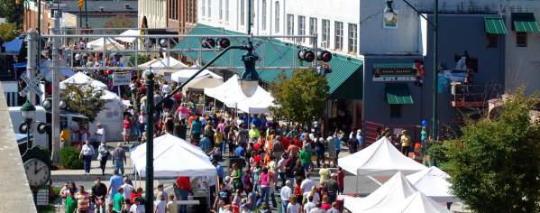 Downtown Asheboro during the Fall Festival