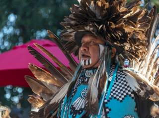 United San Pow Wow Performer in traditional attire