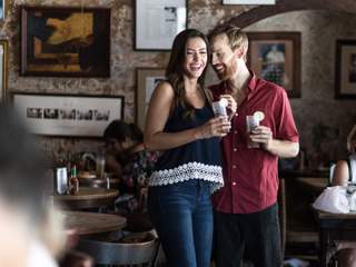 Couple Enjoying Drinks