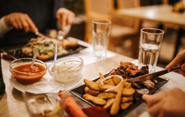 people eating dinner