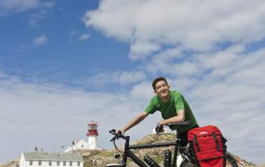 Biking to Lindesnes Lighthouse in southernmost Norway