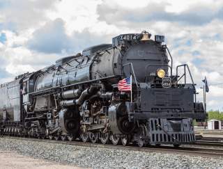 A locomotive steam train