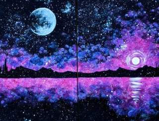 Amethyst Night (Couples Or Single) Reversible - Painting Class