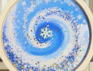 Snowy Swirl Resin Tray - Painting Class