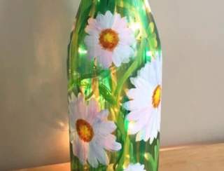 Daisy Bottle Lamp - Painting Class