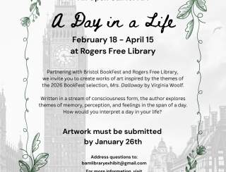 In Recognition of BookFest, Bristol Art Museum and Rogers Free Library Announce Open Call for Art: A Day in a Life