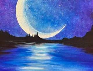 Crescent  Night - Painting Class
