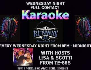 Karokee every Wednesday with Scotti & Lisa from TE80s