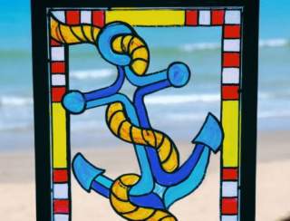 Seaside Anchor Glass Art - Painting Class