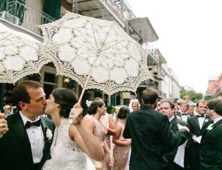 French Quarter bride and groom