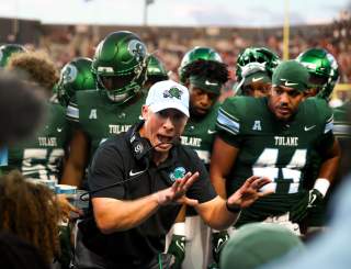 Coach Willie Fritz and the Tulane Green Wave