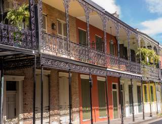 Chartres at St. Philip - French Quarter Fall Color - autumn