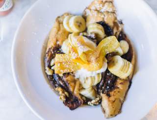Bananas Foster French Toast - Brunch at Stanley