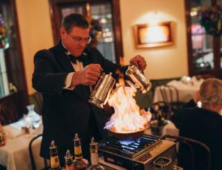 Making Cafe Brulot - James at Arnaud's
