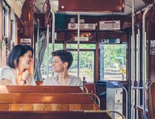 LGBT Couple on Streetcar
