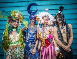 Costuming on Mardi Gras