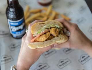 Fried Shrimp Po-Boy - Parkway Bakery