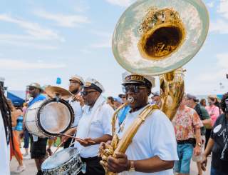 New Wave Brass Band at Jazz Fest