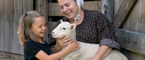 Enjoying the experience at The Farmers' Museum