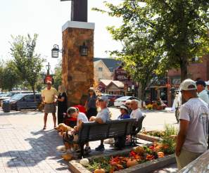 Crowd Gathering to Watch a Street Performer