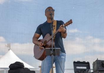 Guitar Player at Crown Festival Park at Sugar Land
