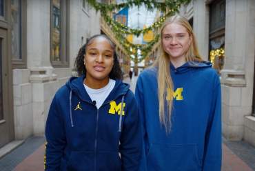 Shop Ann Arbor with U-M Star Athletes, Mila Holloway and Olivia Olson