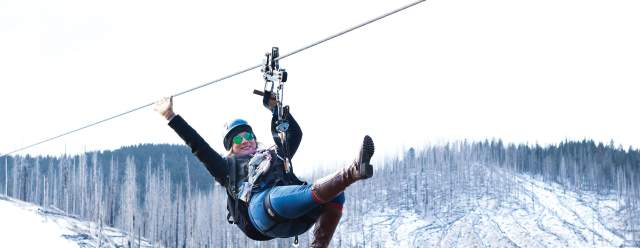 Ziplining at Ski Apache
