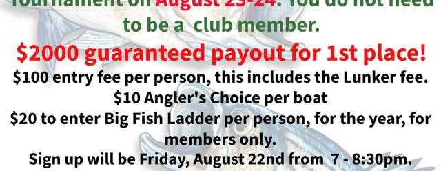 PSBA Striper Tournament at Woodcock Valley Lions Club