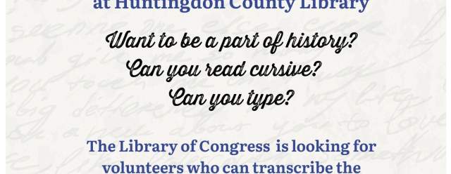 "By the People" Initiative Meeting at the Huntingdon County Library