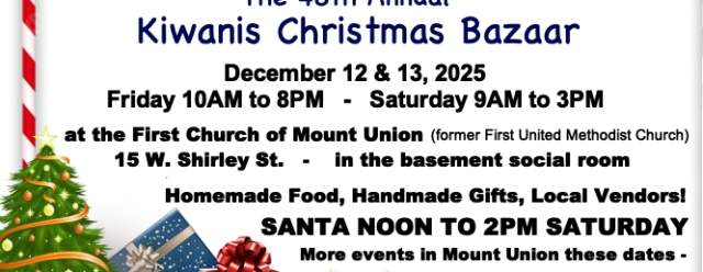 Christmas Bazaar at the First Church of Mount Union