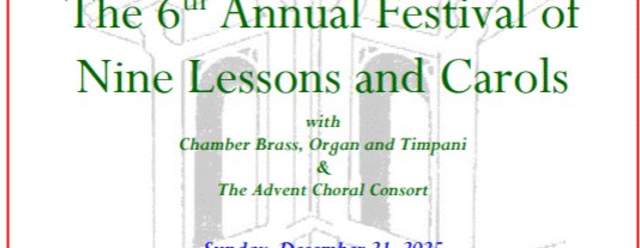 6th Annual Festival of the Nine Lessons & Carols at Zion Evangelical Lutheran Church