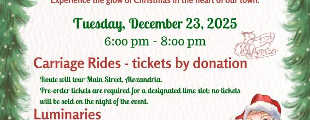 Luminary and Sleigh Ride Event in Alexandria
