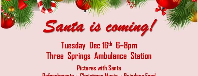 Santa at the Three Springs Ambulance Station