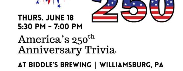 America250 Trivia at Biddle's Brewing