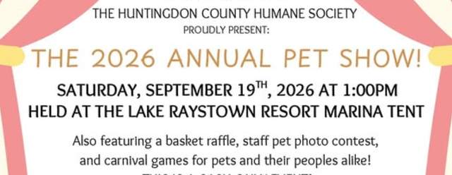 HCHS Annual Pet Show at Lake Raystown Resort