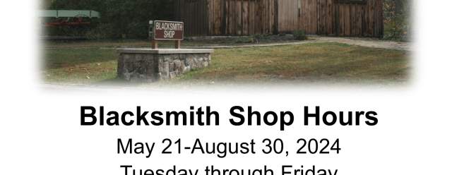 Blacksmith Shop Open at Greenwood Furnace State Park