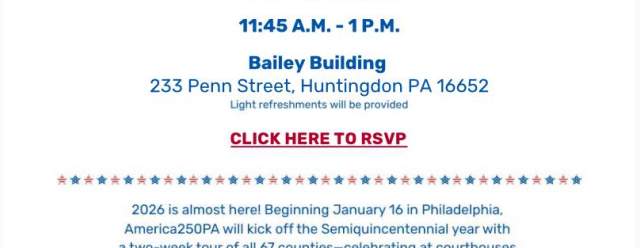America250PA's Huntingdon County Kick-off Event