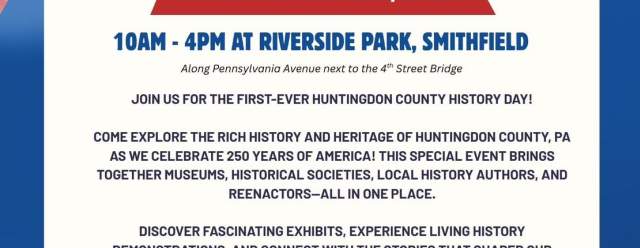 Huntingdon County History Day in Riverside Park