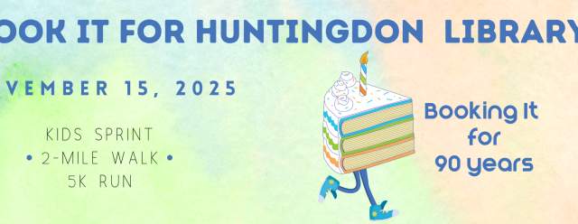 Book It for Huntingdon Library Run/Walk on the Lower Trail