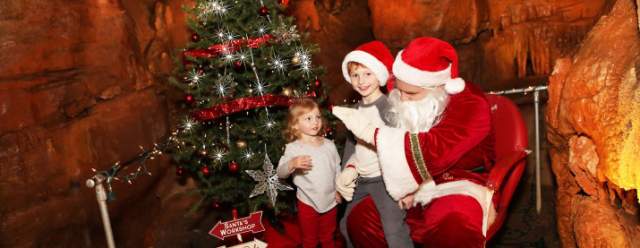 Santa in the Cave at Lincoln Caverns