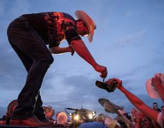 Jon Pardi on stage at XRoads41 music festival in summer of 2024.