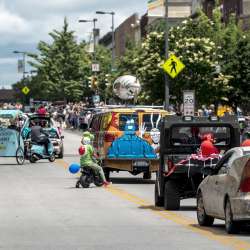 Art Tougeau Parade in Downtown Lawrence Kansas