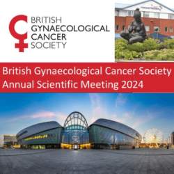 British Gynaecological Cancer Society Annual Scientific Meeting 2024 graphic with the Liverpool Womens Hospital and ACC Liverpool