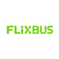 A bright green FlixBus Logo