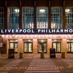 The exterior of the art deco style philharmonic hall