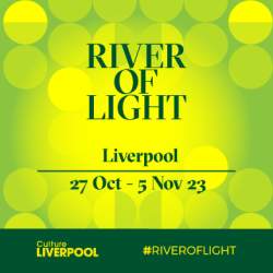 A yellow and green graphic with river of Light written in green text.