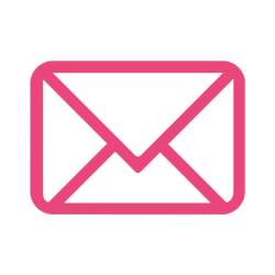 An outline of a pink envelope