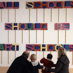 'All schools should be art schools' on the walls on the